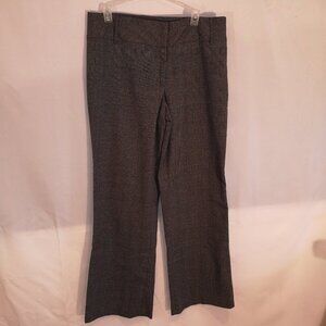 George Ladies Size Black & Grey Plaid Slight Flare Leg Dress Pants